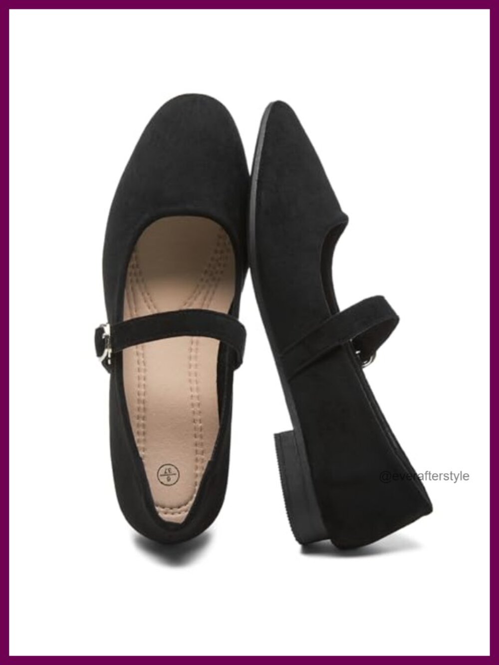 Women's Suede Ballet Mary Jane Flats Ankle Strap Knit Washable Foldable